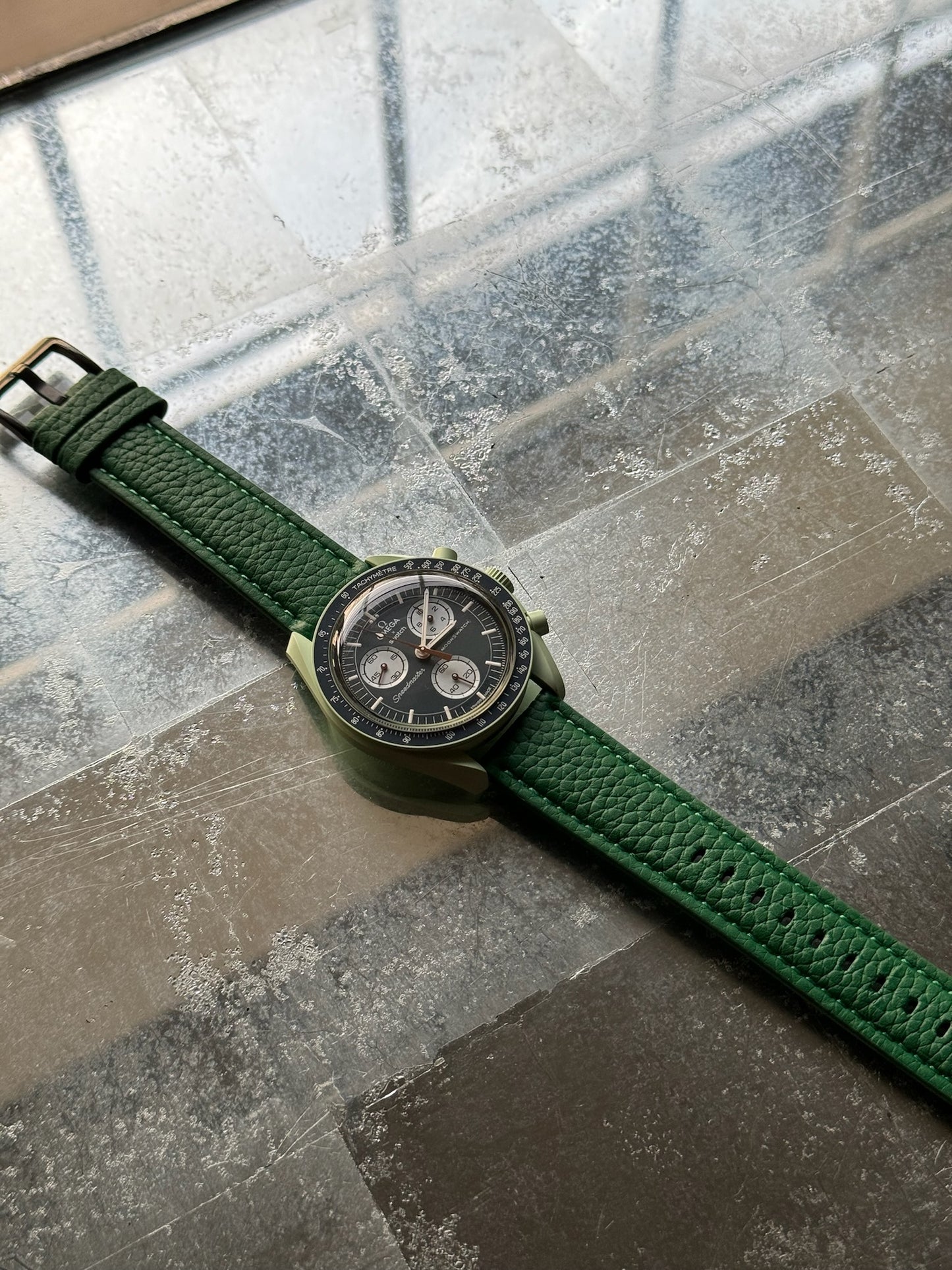 PEBBLE LEATHER STRAP for SWATCH x OMEGA - QUICK RELEASE