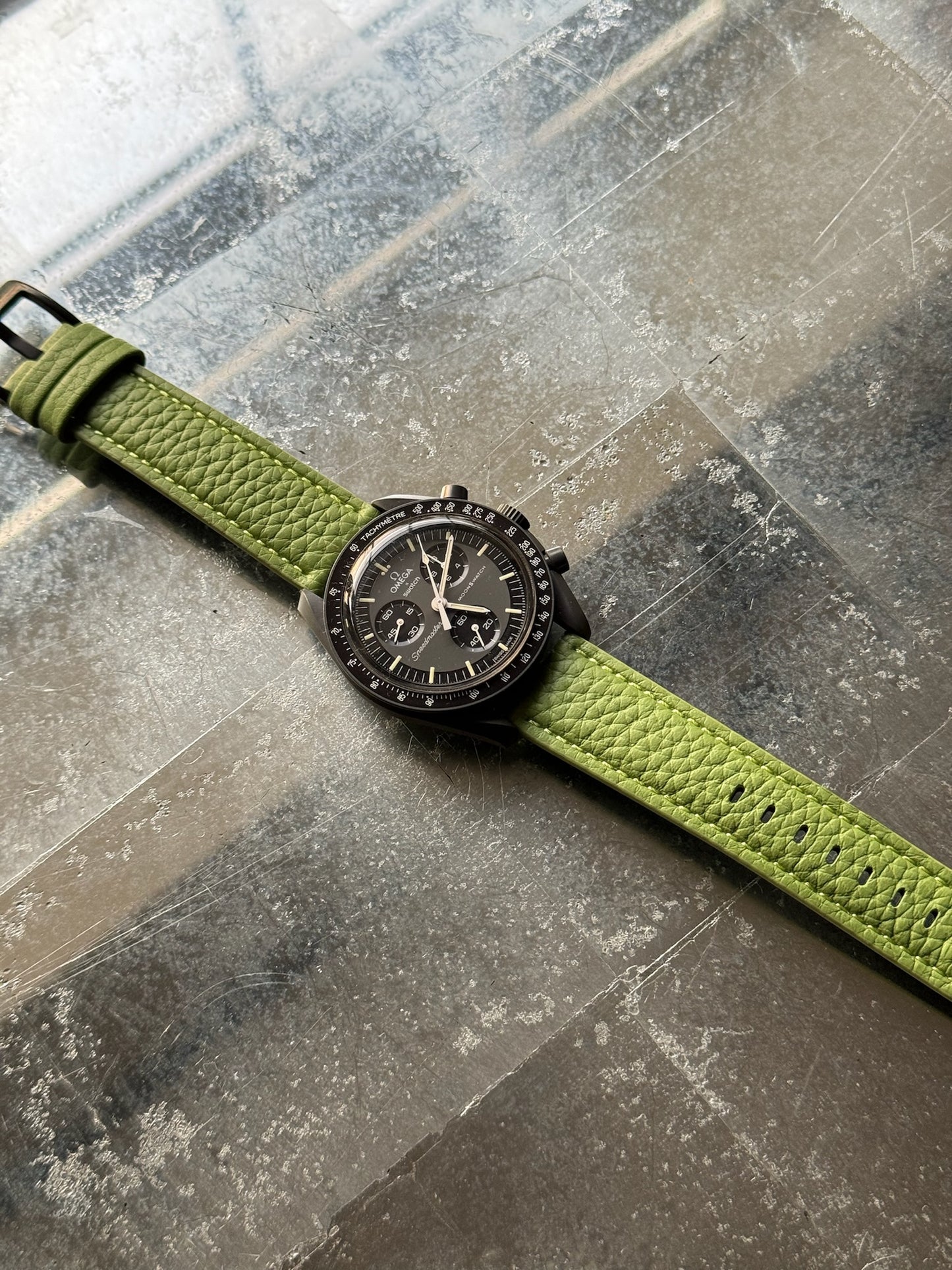 PEBBLE LEATHER STRAP for SWATCH x OMEGA - QUICK RELEASE