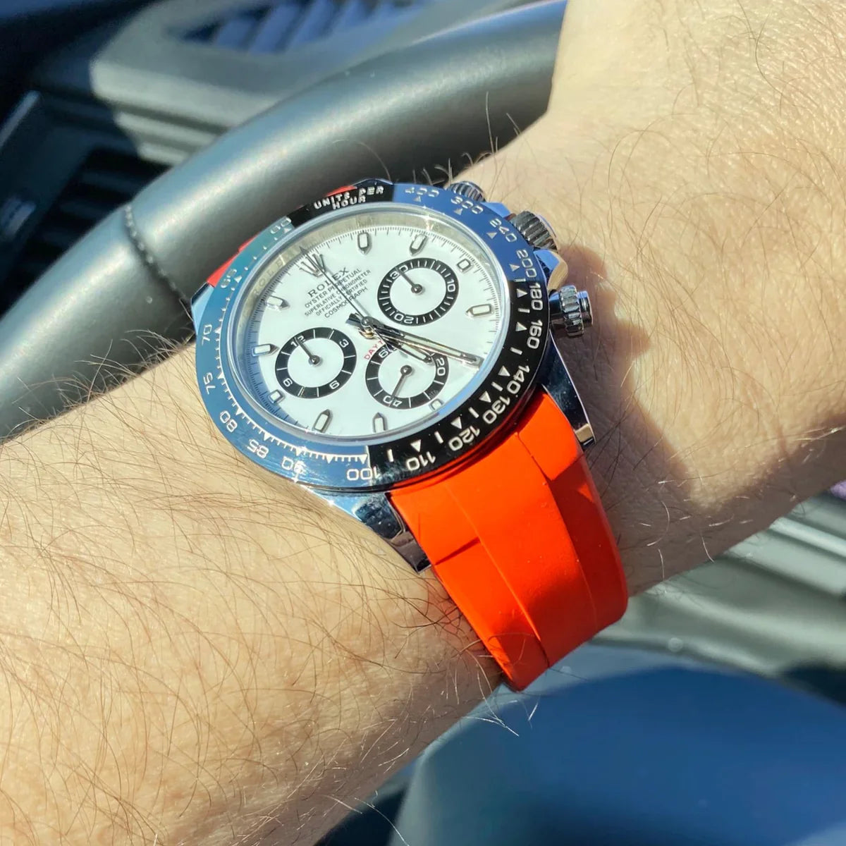 RUBBER STRAP for ROLEX DAYTONA - DEPLOYANT