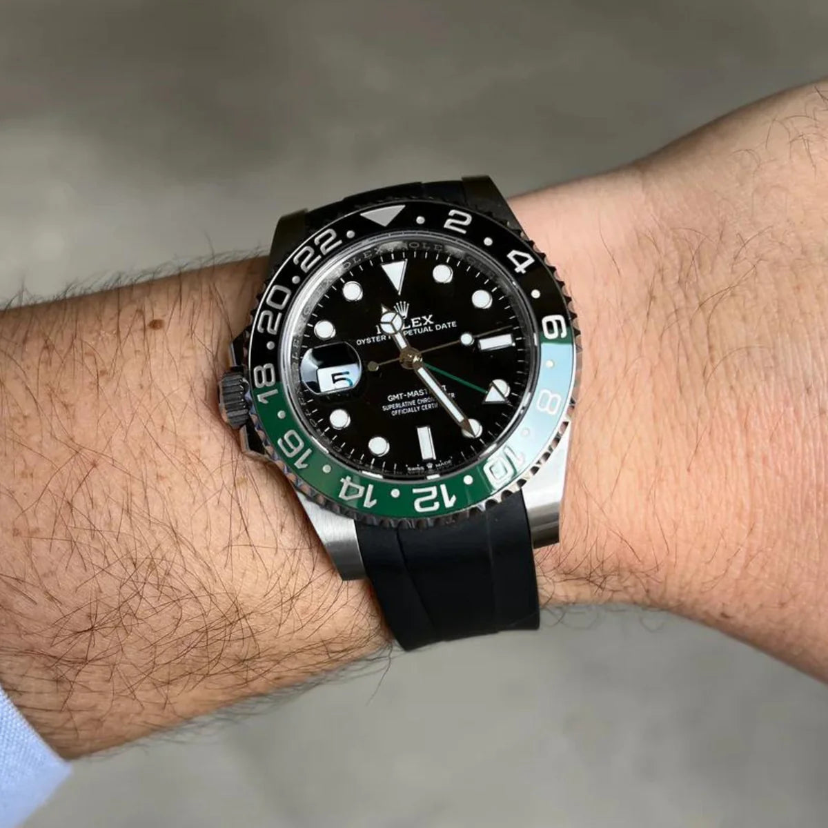 RUBBER STRAP for ROLEX GMT MASTER II - DEPLOYANT