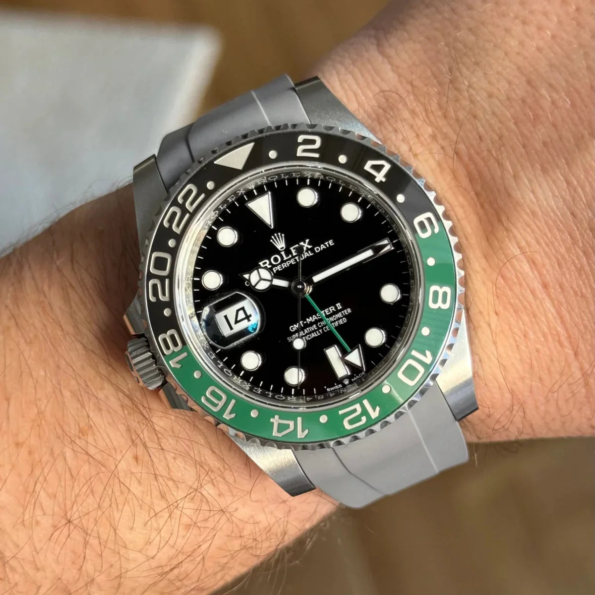 RUBBER STRAP for ROLEX GMT MASTER II - DEPLOYANT