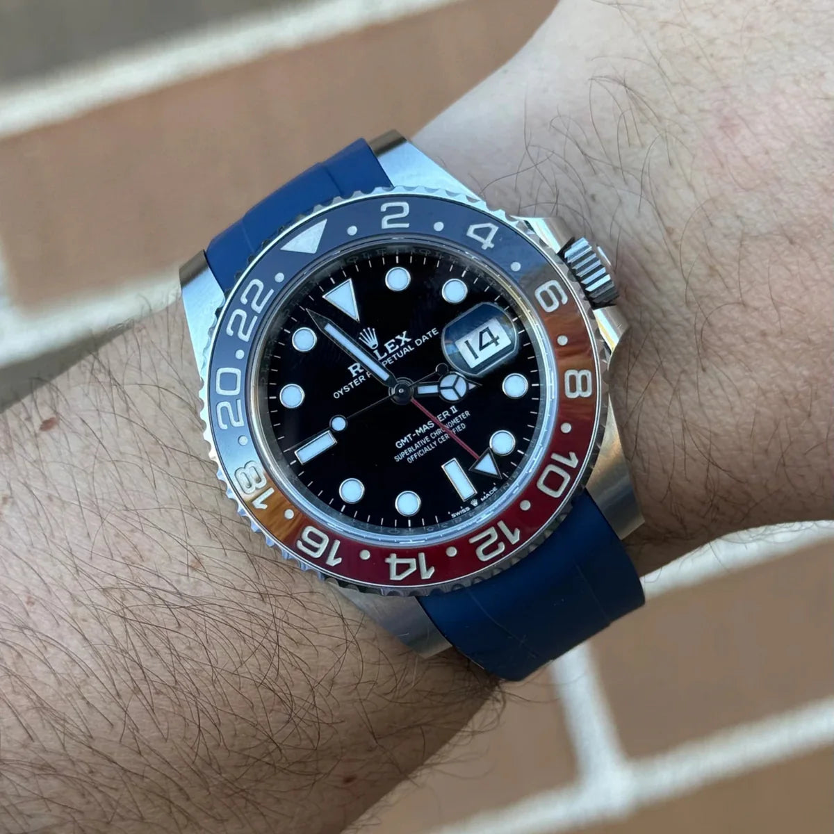 RUBBER STRAP for ROLEX GMT MASTER II - DEPLOYANT