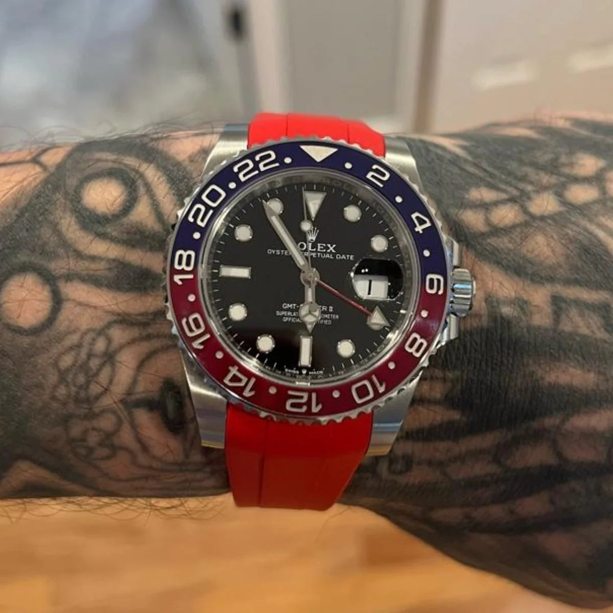 RUBBER STRAP for ROLEX GMT MASTER II - DEPLOYANT