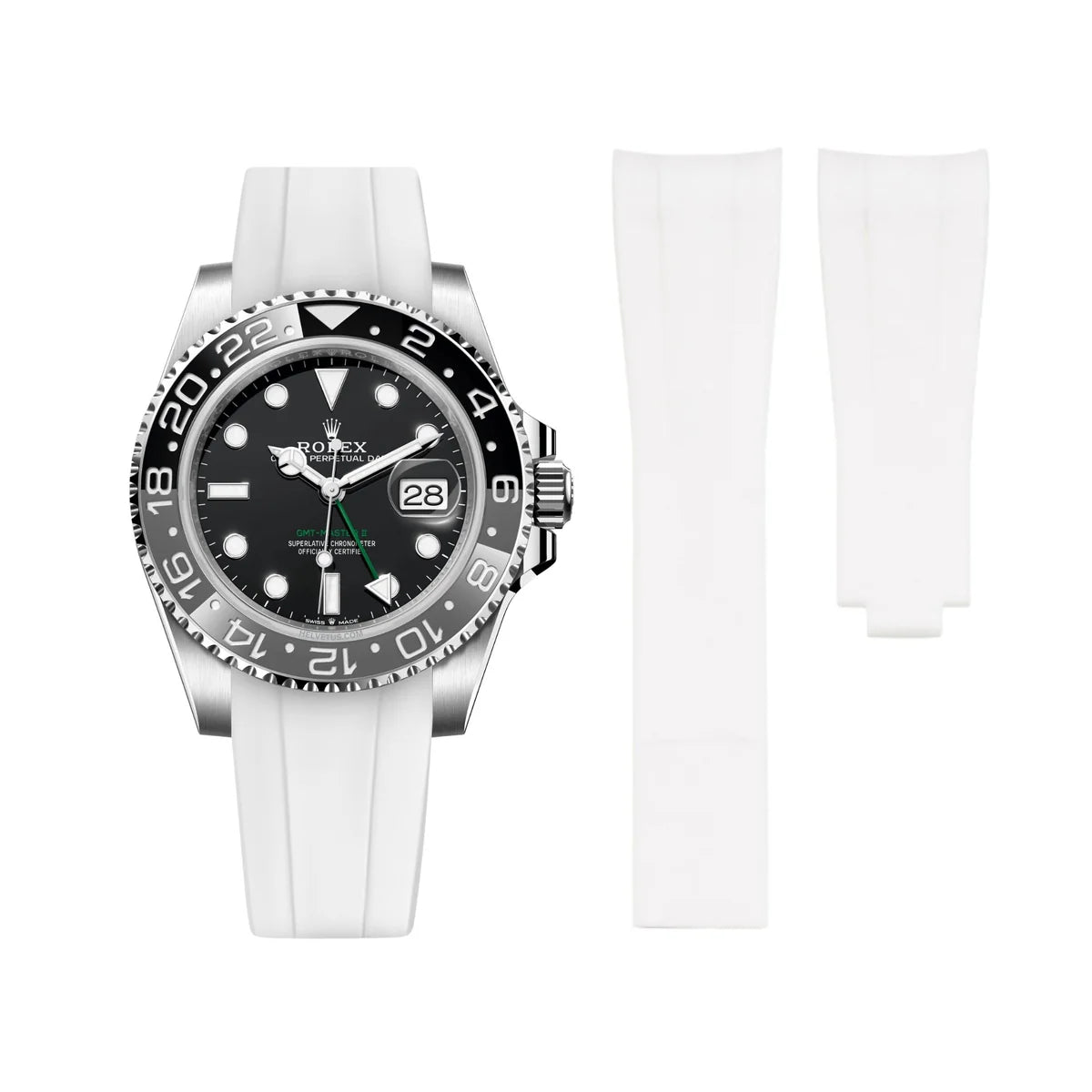 RUBBER STRAP for ROLEX GMT MASTER II - DEPLOYANT