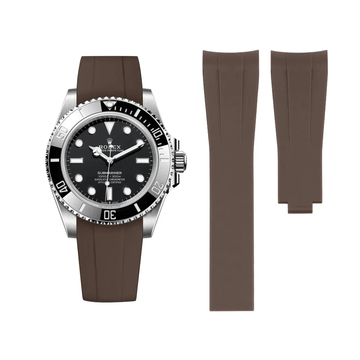 RUBBER STRAP for ROLEX SUBMARINER - DEPLOYANT