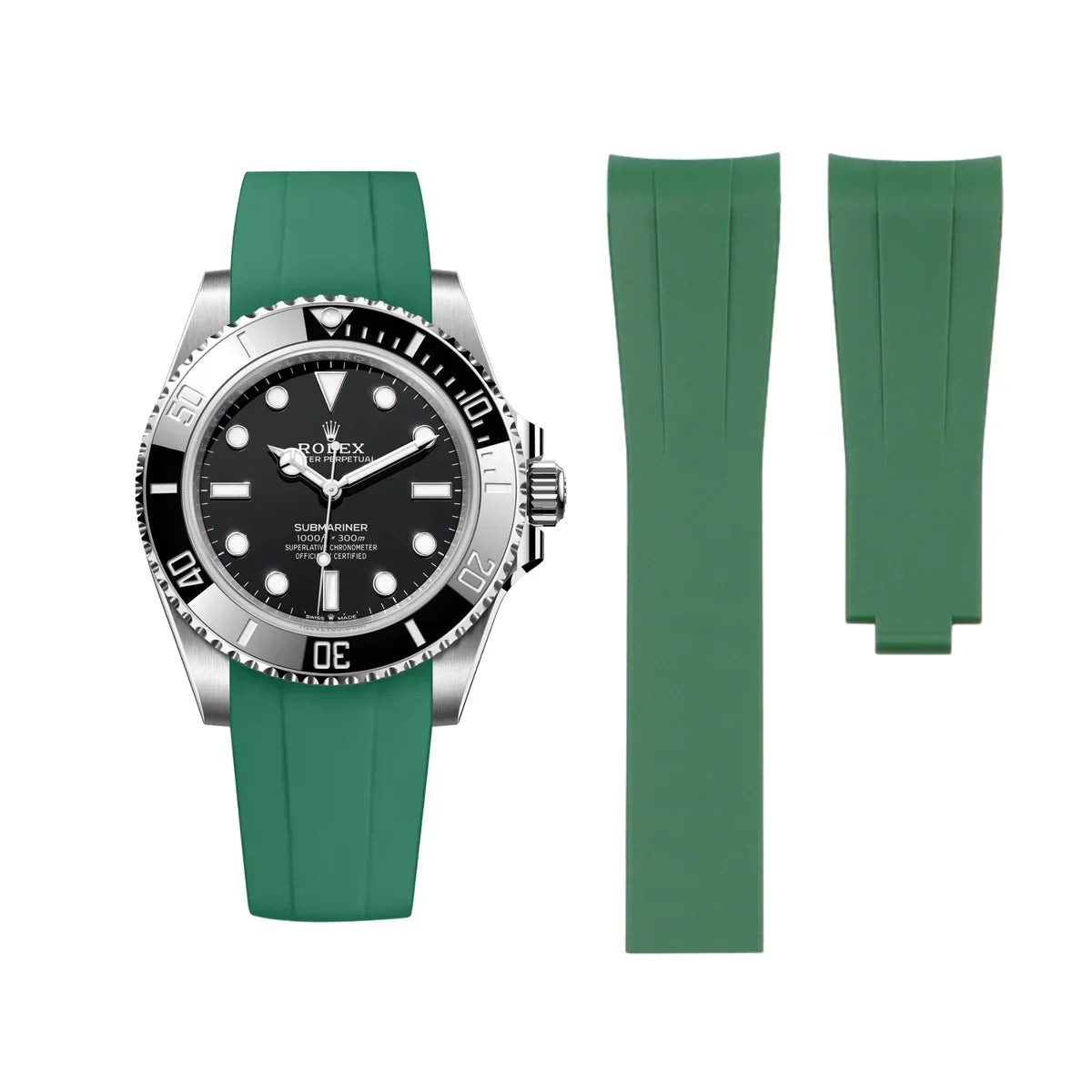 RUBBER STRAP for ROLEX SUBMARINER - DEPLOYANT