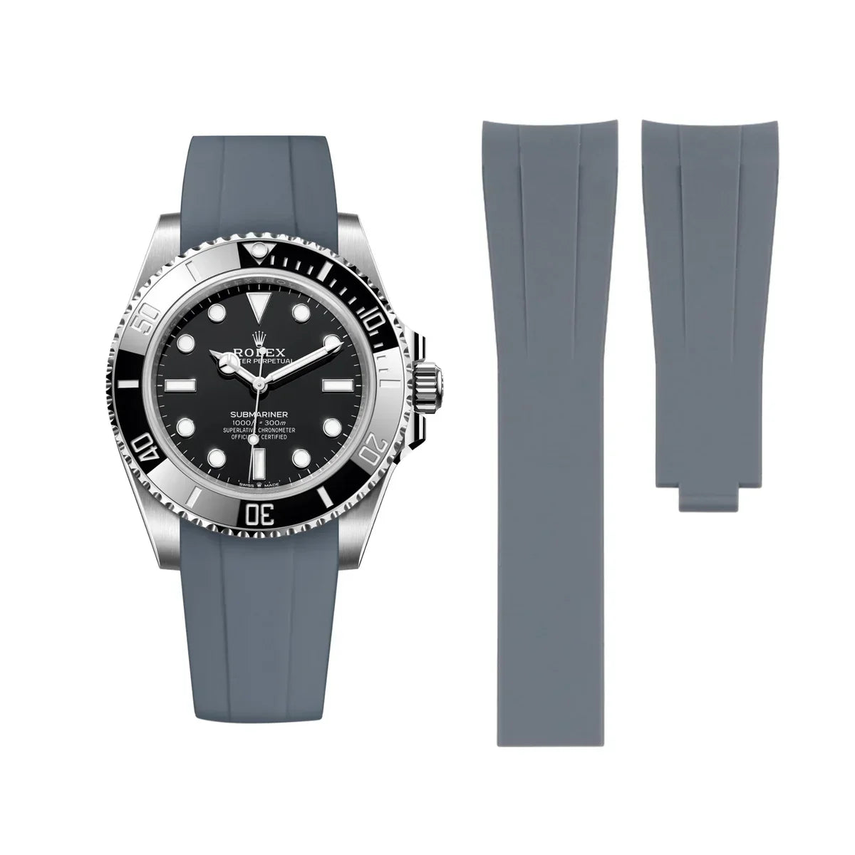 RUBBER STRAP for ROLEX SUBMARINER - DEPLOYANT