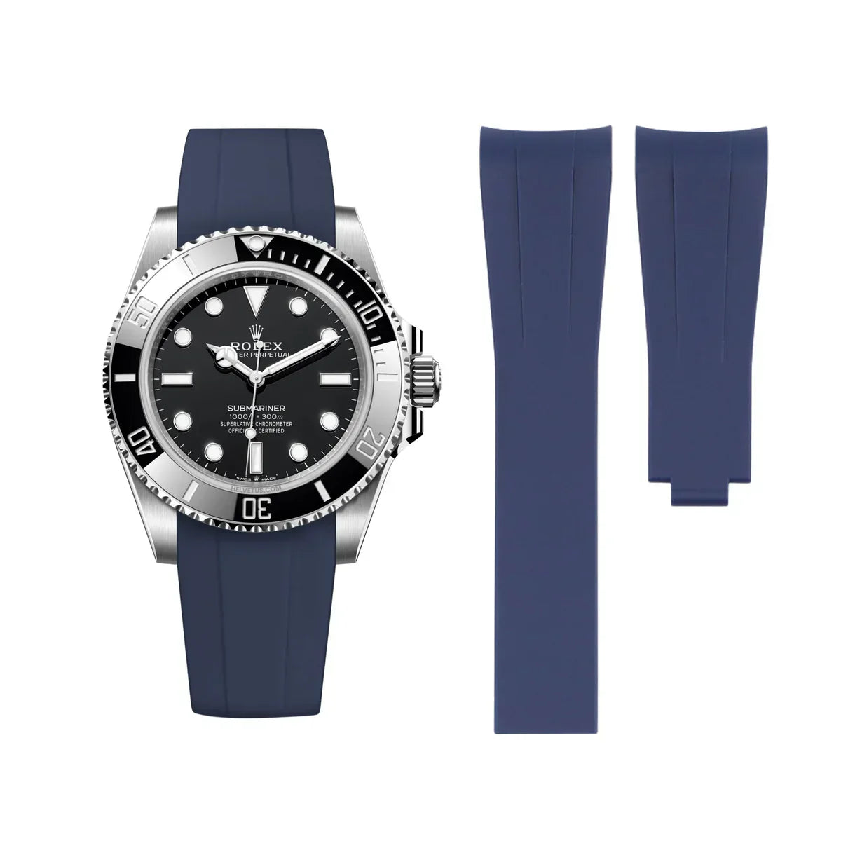 RUBBER STRAP for ROLEX SUBMARINER - DEPLOYANT