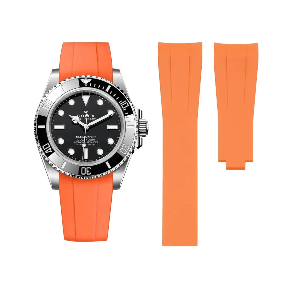 RUBBER STRAP for ROLEX SUBMARINER - DEPLOYANT