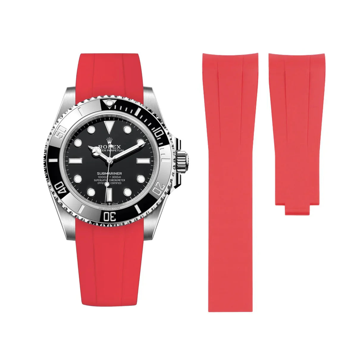 RUBBER STRAP for ROLEX SUBMARINER - DEPLOYANT