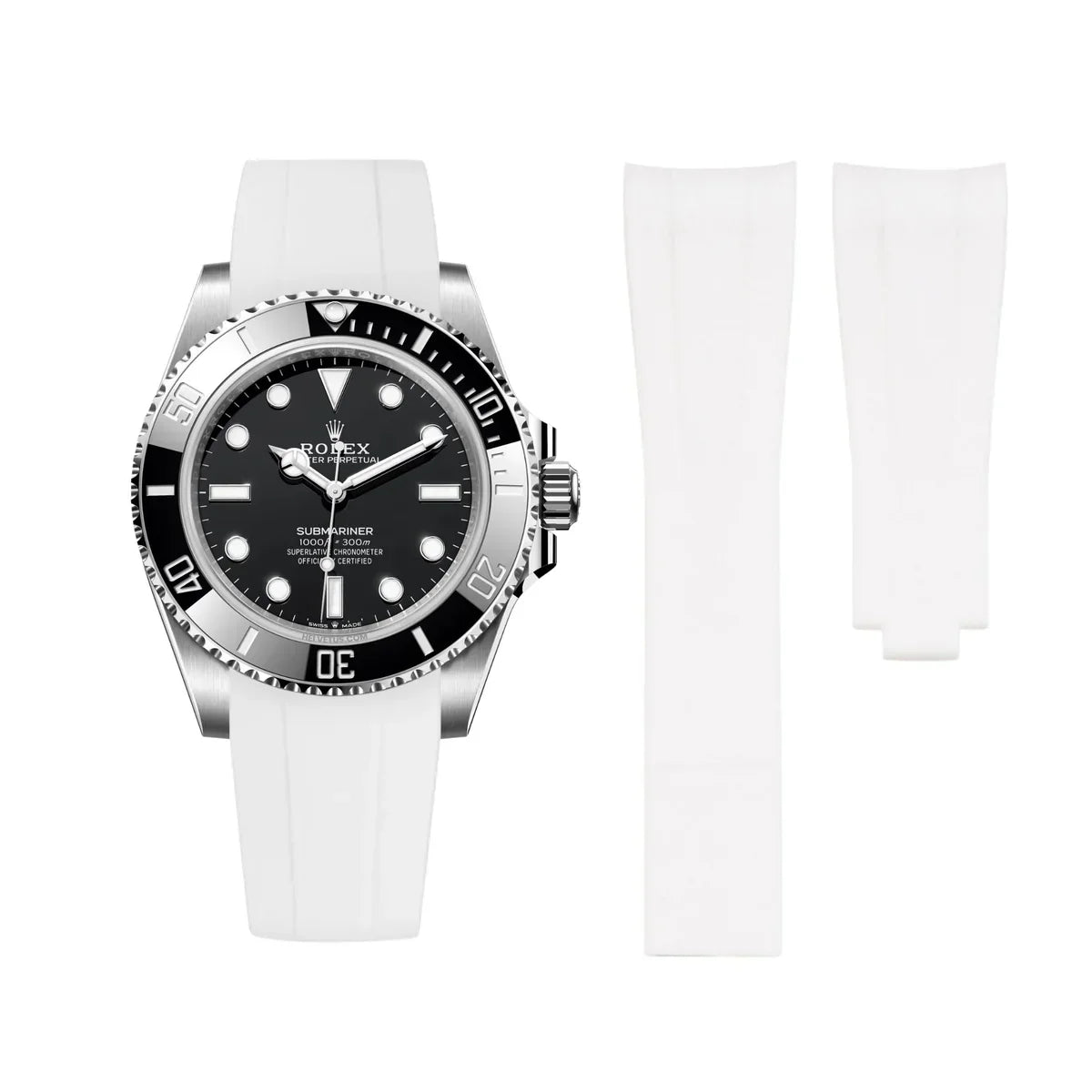 RUBBER STRAP for ROLEX SUBMARINER - DEPLOYANT