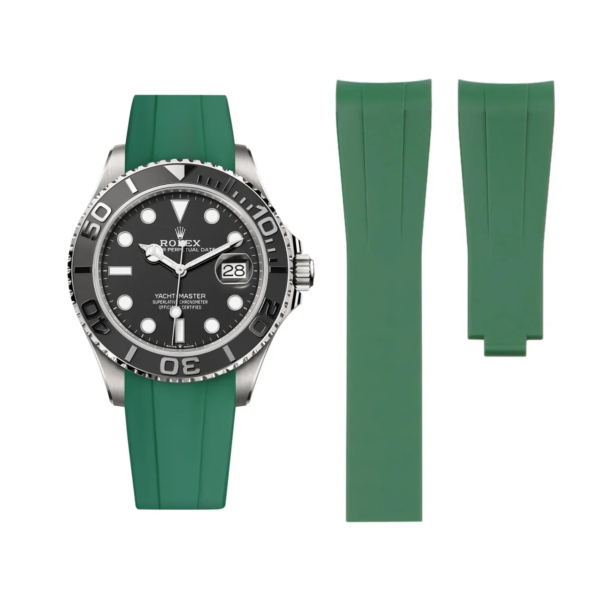 RUBBER STRAP for ROLEX YACHTMASTER - DEPLOYANT