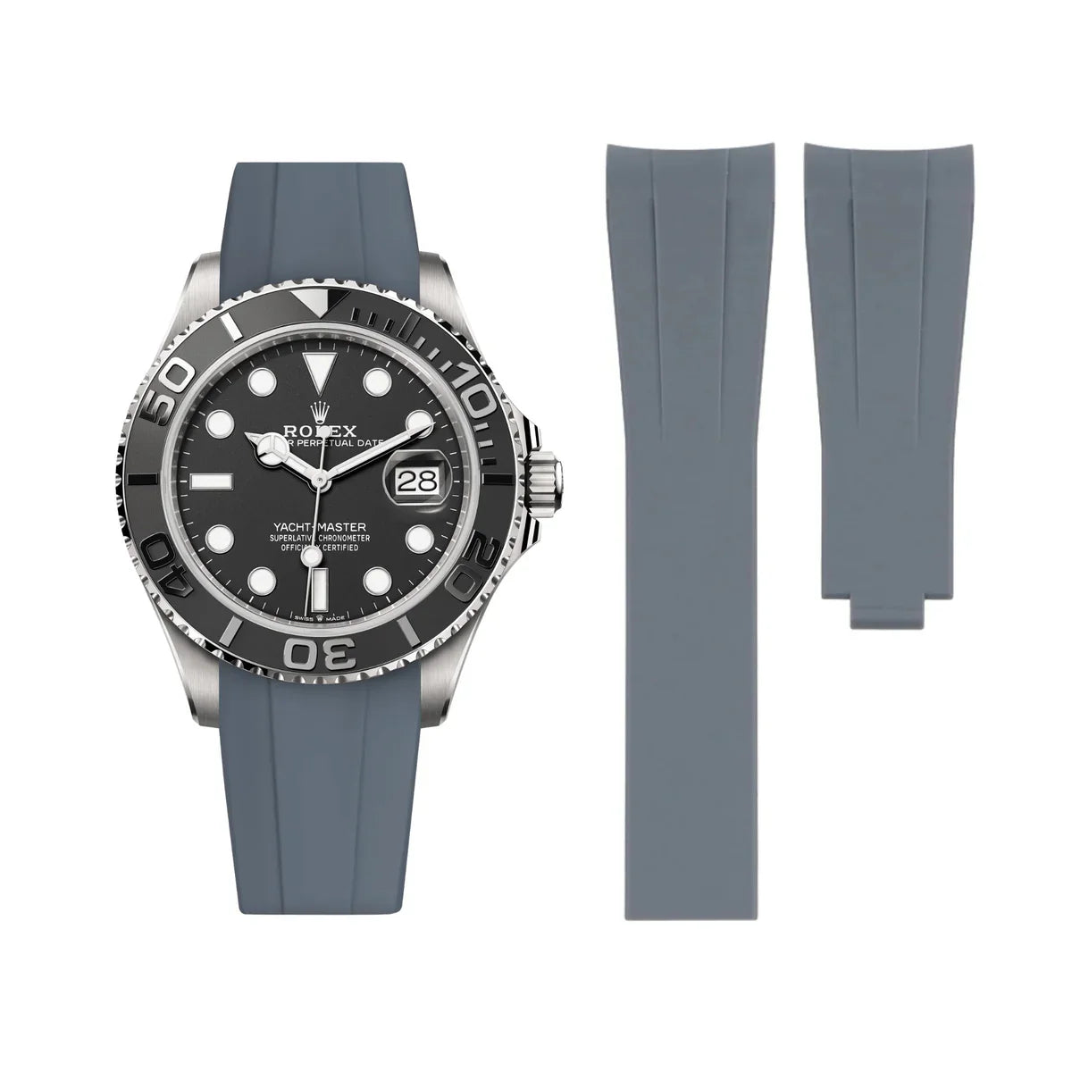 RUBBER STRAP for ROLEX YACHTMASTER - DEPLOYANT