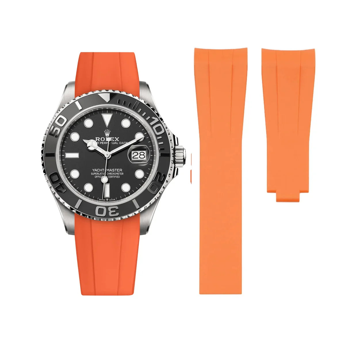 RUBBER STRAP for ROLEX YACHTMASTER - DEPLOYANT