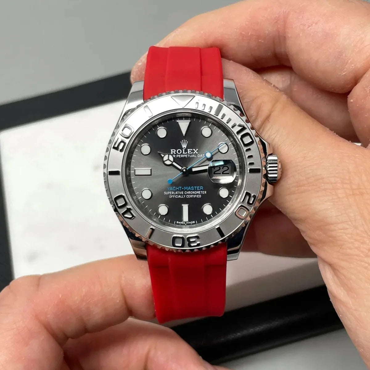 RUBBER STRAP for ROLEX YACHTMASTER - DEPLOYANT