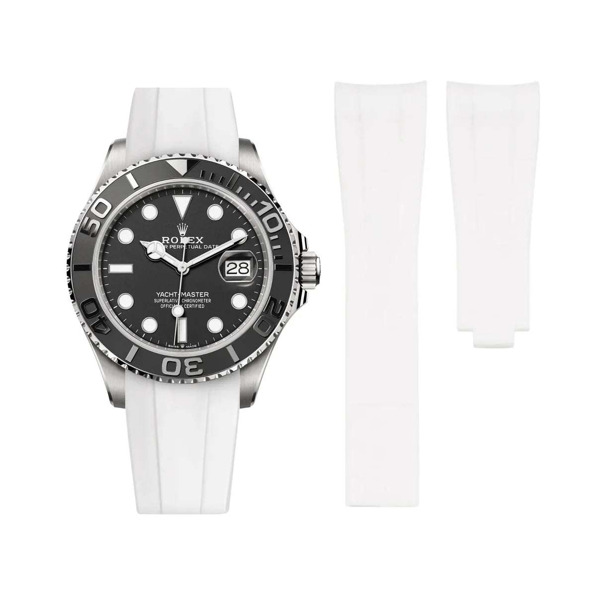 RUBBER STRAP for ROLEX YACHTMASTER - DEPLOYANT