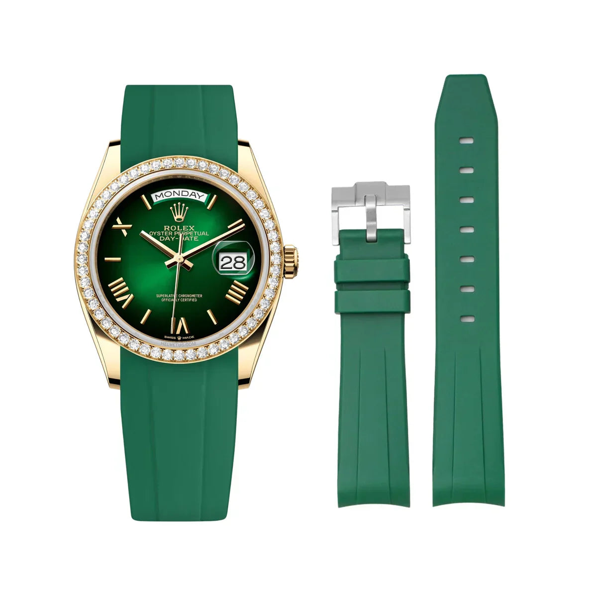 Premium rubber strap for Rolex Day-Date II