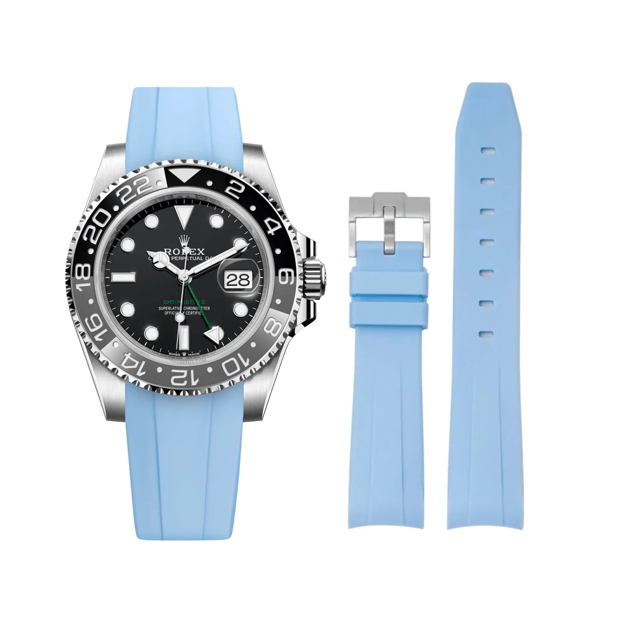 RUBBER STRAP for ROLEX GMT MASTER II - BUCKLE