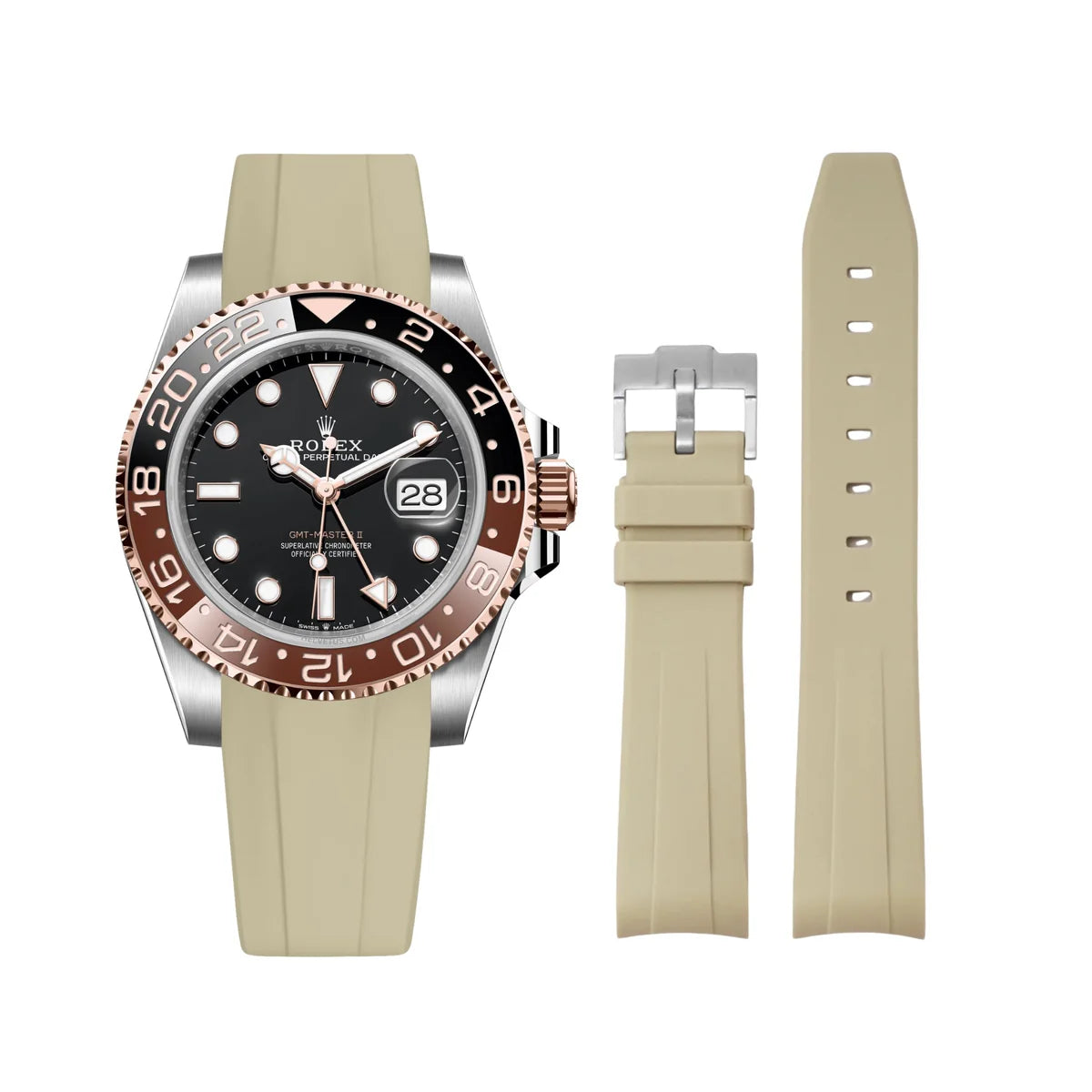 RUBBER STRAP for ROLEX GMT MASTER II - BUCKLE