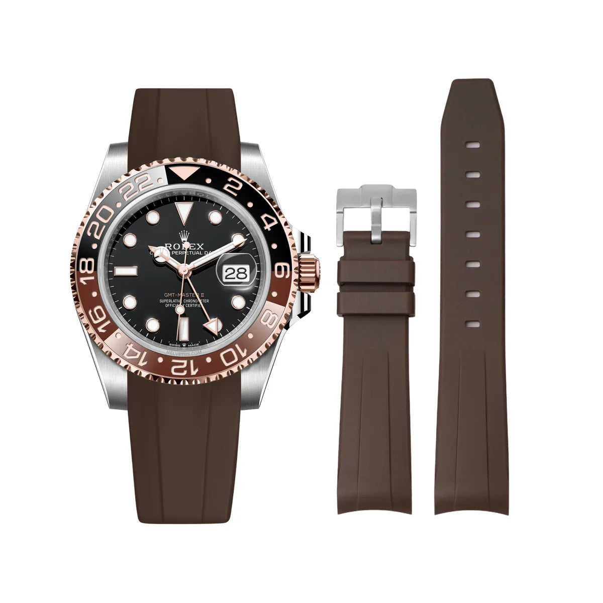 RUBBER STRAP for ROLEX GMT MASTER II - BUCKLE