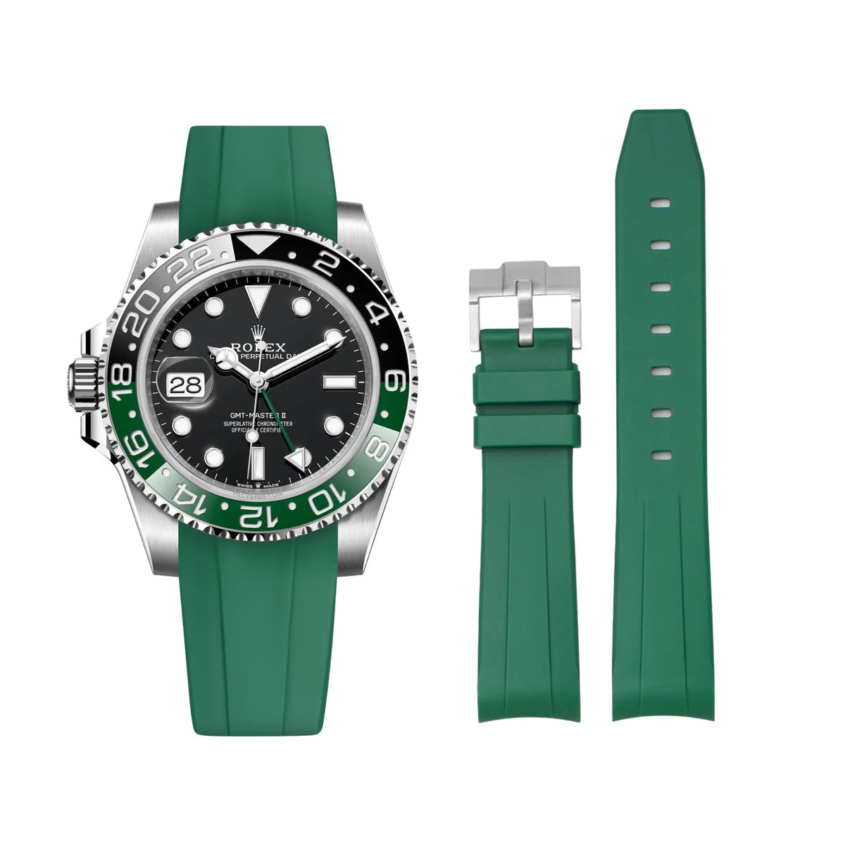 RUBBER STRAP for ROLEX GMT MASTER II - BUCKLE