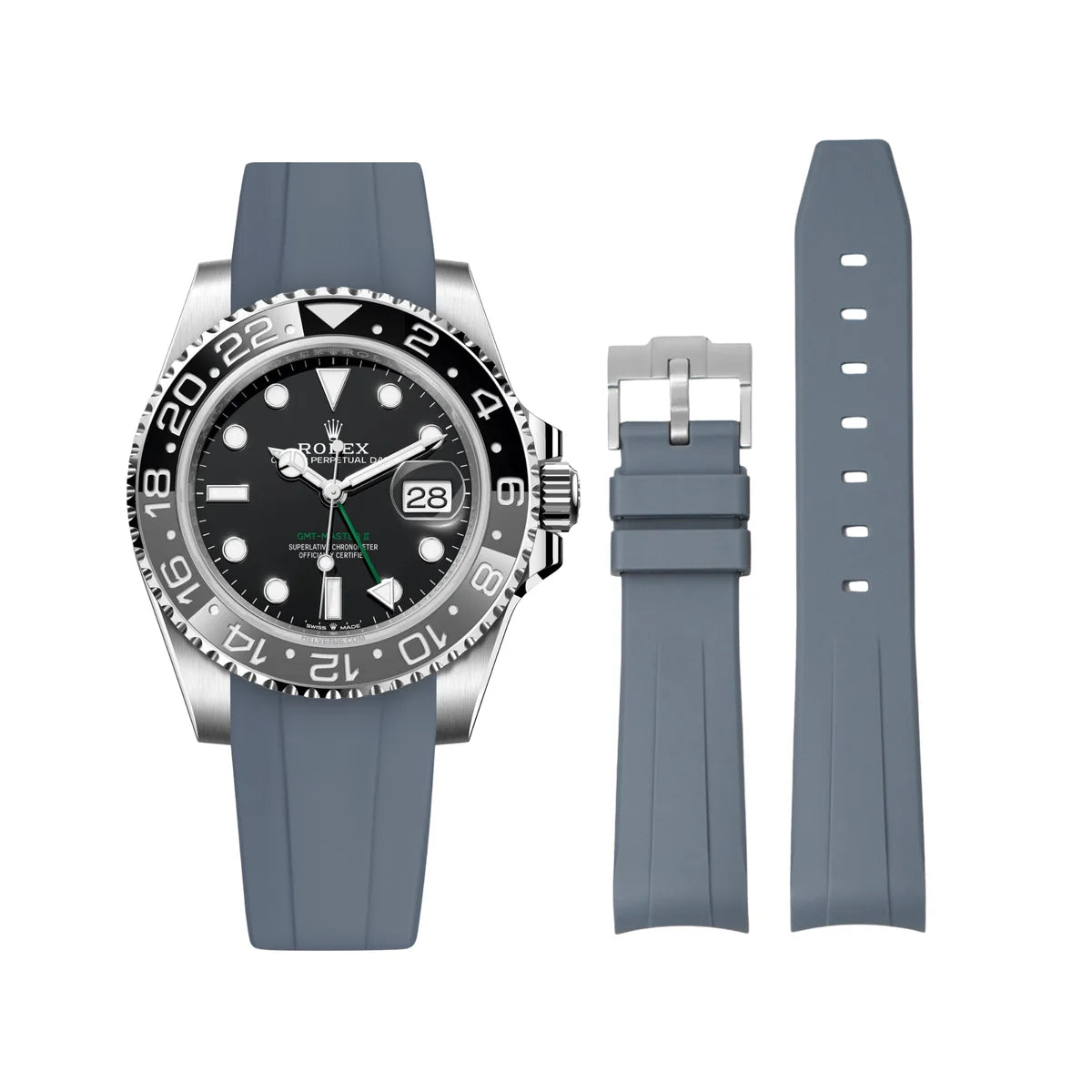 RUBBER STRAP for ROLEX GMT MASTER II - BUCKLE