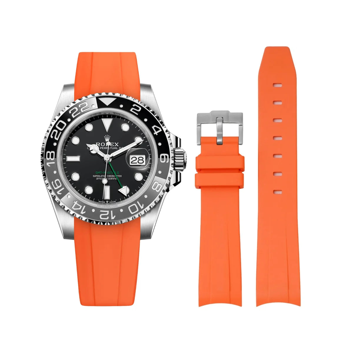 RUBBER STRAP for ROLEX GMT MASTER II - BUCKLE