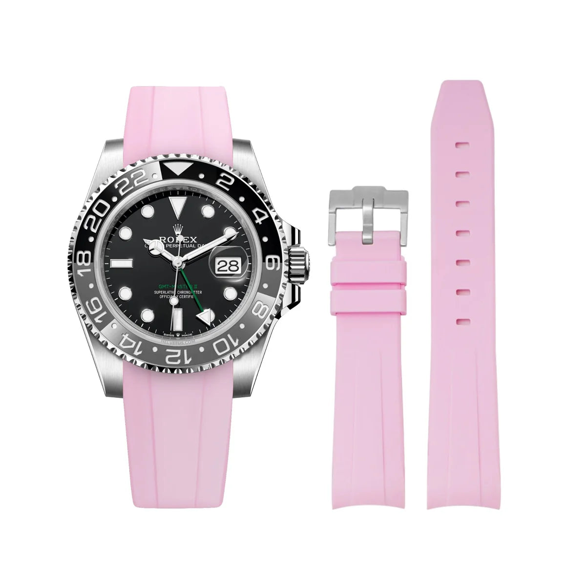 RUBBER STRAP for ROLEX GMT MASTER II - BUCKLE