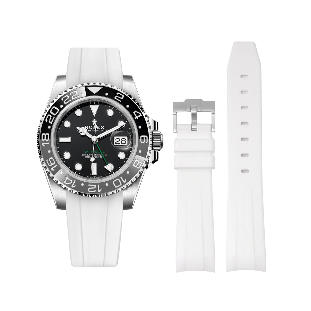 RUBBER STRAP for ROLEX GMT MASTER II - BUCKLE