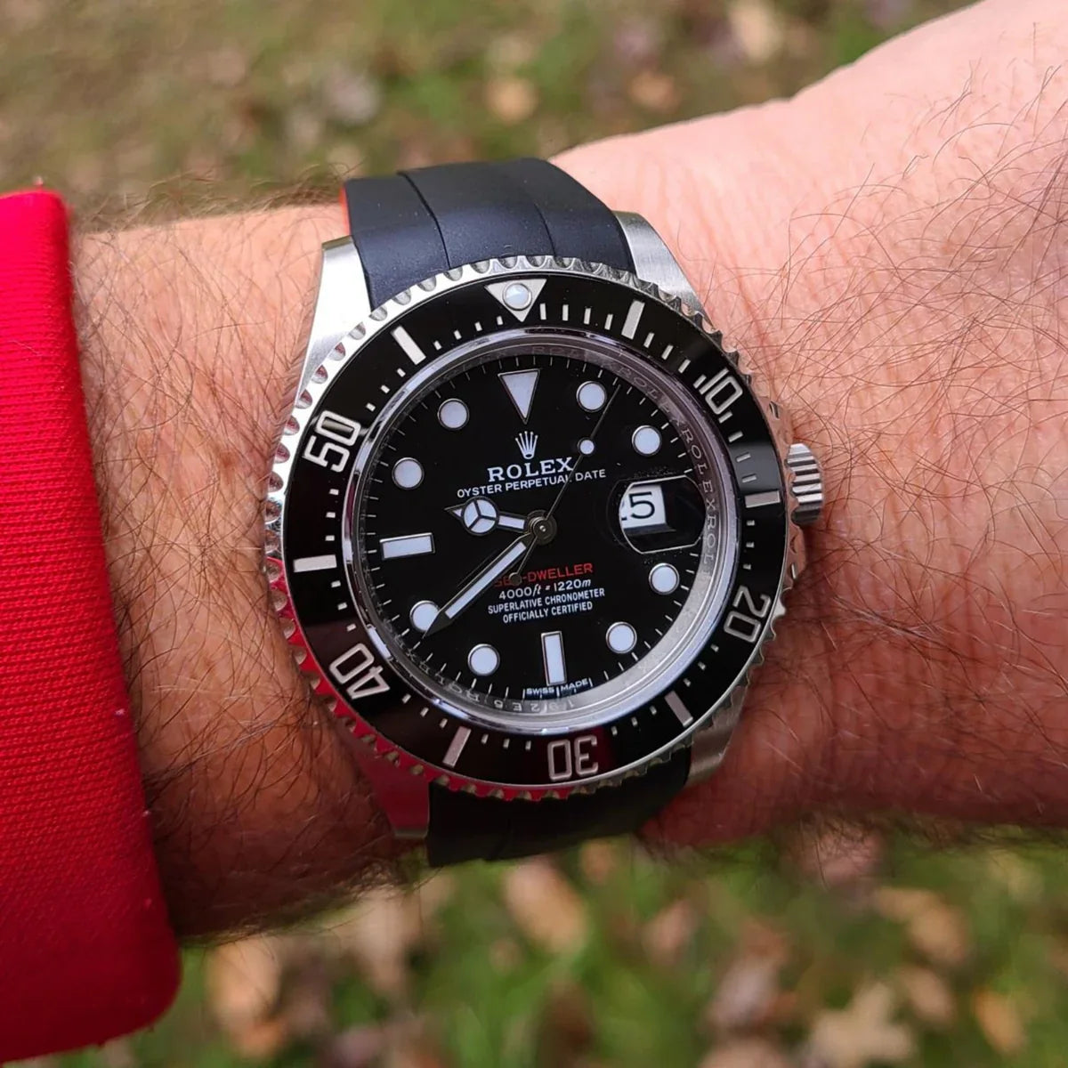 RUBBER STRAP for ROLEX SEA-DWELLER - DEPLOYANT