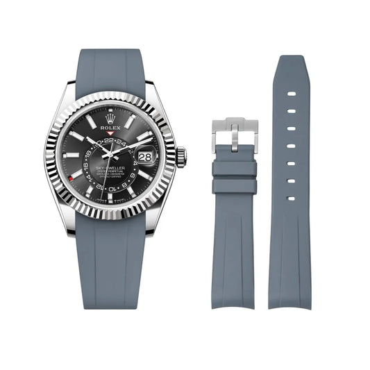 RUBBER STRAP for ROLEX SKY-DWELLER - BUCKLE - COPY