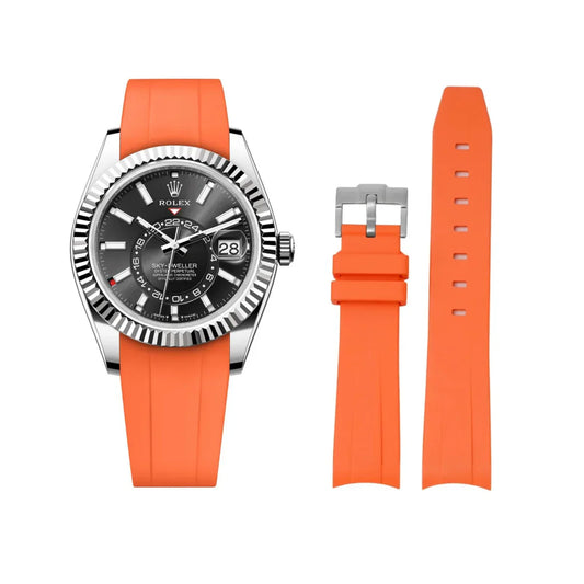 RUBBER STRAP for ROLEX SKY-DWELLER - BUCKLE - COPY
