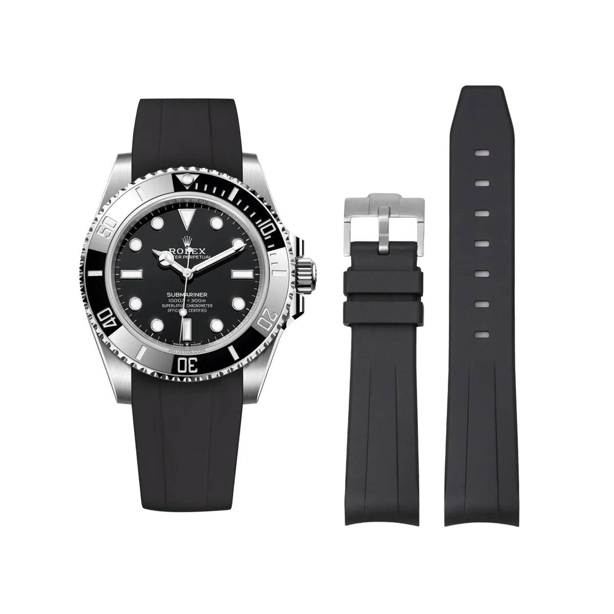 RUBBER STRAP for ROLEX SUBMARINER - BUCKLE