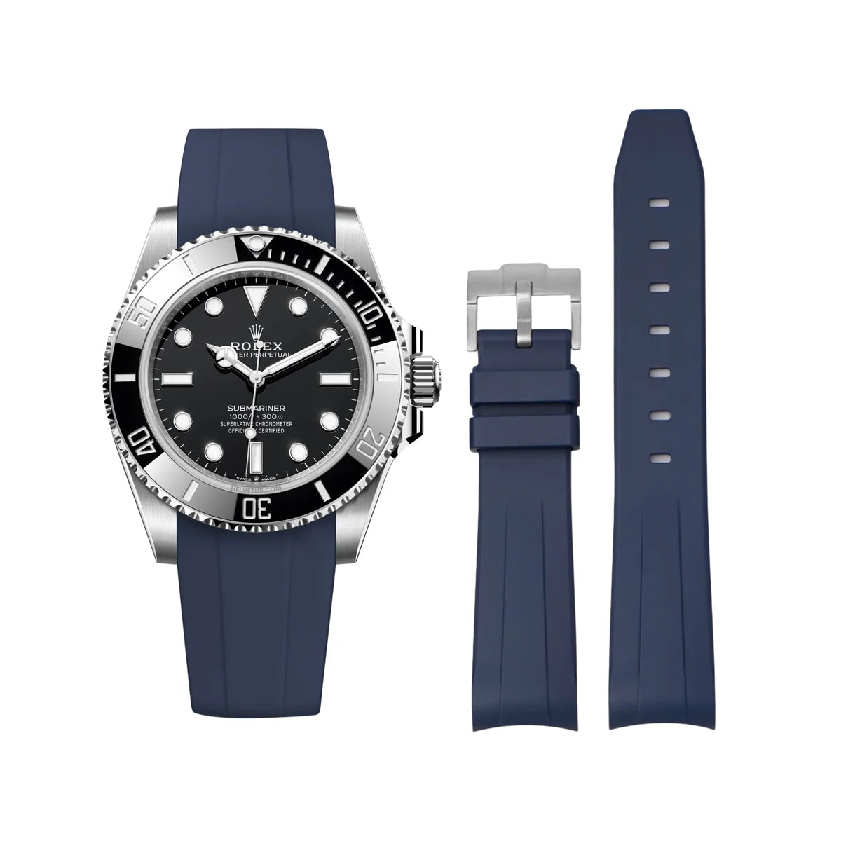 RUBBER STRAP for ROLEX SUBMARINER - BUCKLE