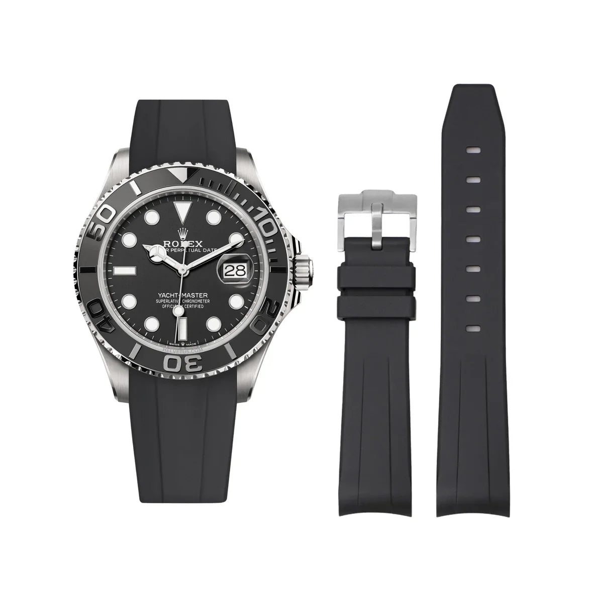 RUBBER STRAP for ROLEX YACHTMASTER - BUCKLE