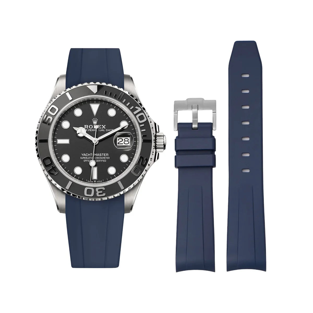 RUBBER STRAP for ROLEX YACHTMASTER - BUCKLE