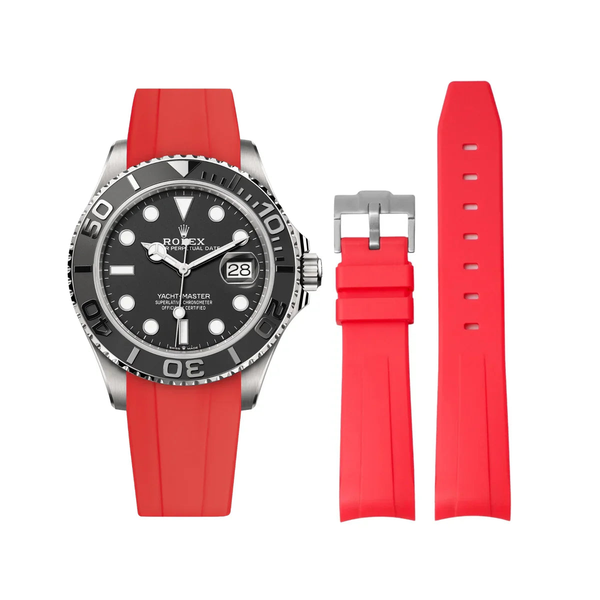 RUBBER STRAP for ROLEX YACHTMASTER - BUCKLE